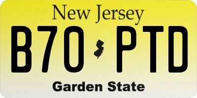 NJ license plate B70PTD