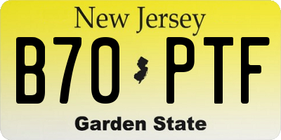 NJ license plate B70PTF