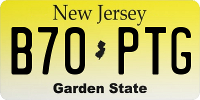 NJ license plate B70PTG