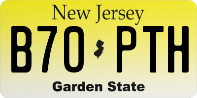 NJ license plate B70PTH
