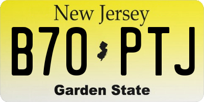 NJ license plate B70PTJ