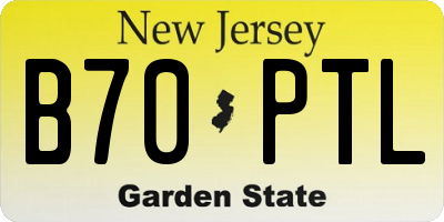 NJ license plate B70PTL
