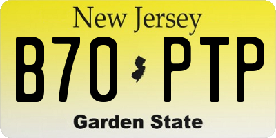 NJ license plate B70PTP