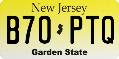 NJ license plate B70PTQ
