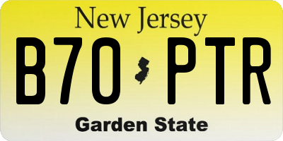 NJ license plate B70PTR