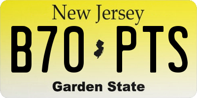 NJ license plate B70PTS