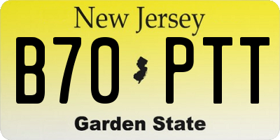 NJ license plate B70PTT