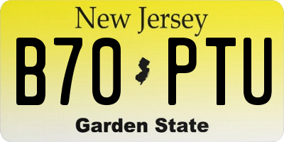 NJ license plate B70PTU