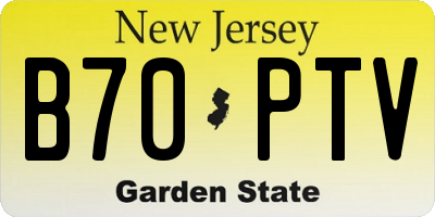NJ license plate B70PTV