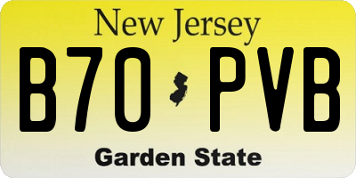 NJ license plate B70PVB