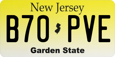 NJ license plate B70PVE