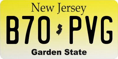 NJ license plate B70PVG
