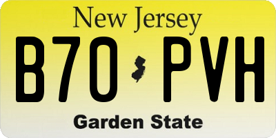 NJ license plate B70PVH