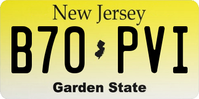 NJ license plate B70PVI