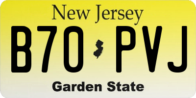 NJ license plate B70PVJ