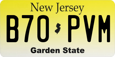 NJ license plate B70PVM