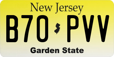 NJ license plate B70PVV