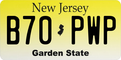 NJ license plate B70PWP