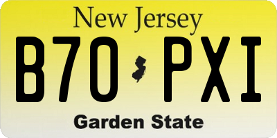 NJ license plate B70PXI
