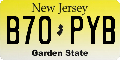 NJ license plate B70PYB