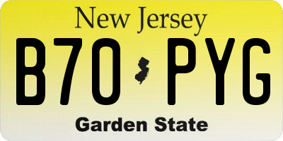NJ license plate B70PYG