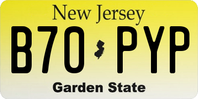 NJ license plate B70PYP