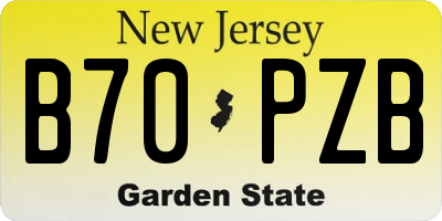NJ license plate B70PZB