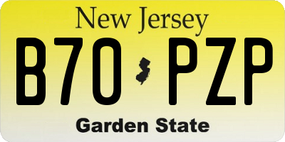 NJ license plate B70PZP