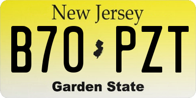 NJ license plate B70PZT
