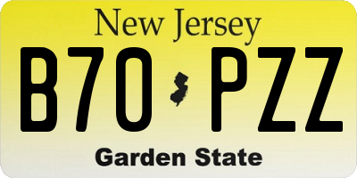 NJ license plate B70PZZ