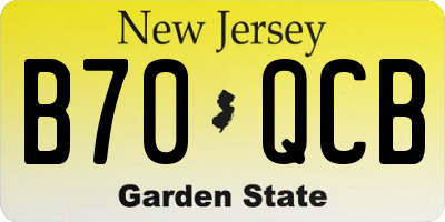 NJ license plate B70QCB