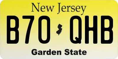 NJ license plate B70QHB