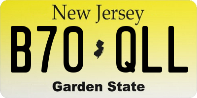 NJ license plate B70QLL