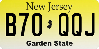 NJ license plate B70QQJ