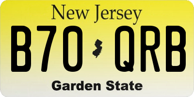 NJ license plate B70QRB