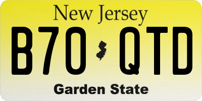 NJ license plate B70QTD