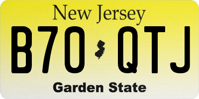 NJ license plate B70QTJ