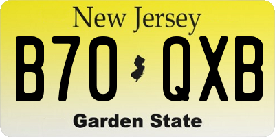 NJ license plate B70QXB