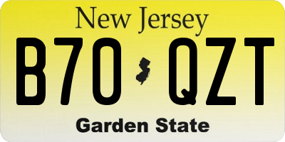 NJ license plate B70QZT