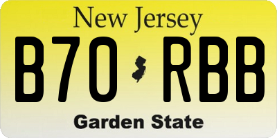 NJ license plate B70RBB