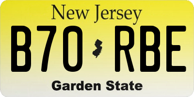 NJ license plate B70RBE
