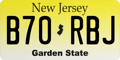 NJ license plate B70RBJ