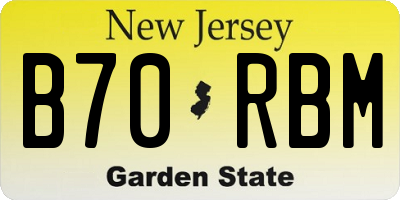 NJ license plate B70RBM