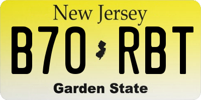 NJ license plate B70RBT