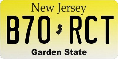 NJ license plate B70RCT