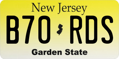 NJ license plate B70RDS