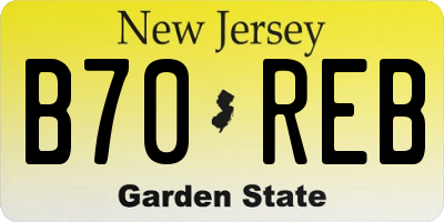 NJ license plate B70REB
