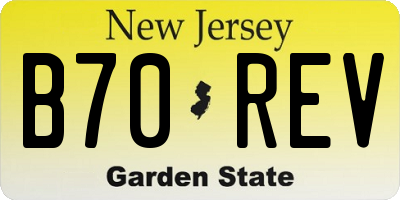 NJ license plate B70REV