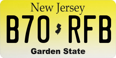 NJ license plate B70RFB