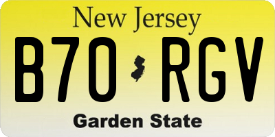 NJ license plate B70RGV